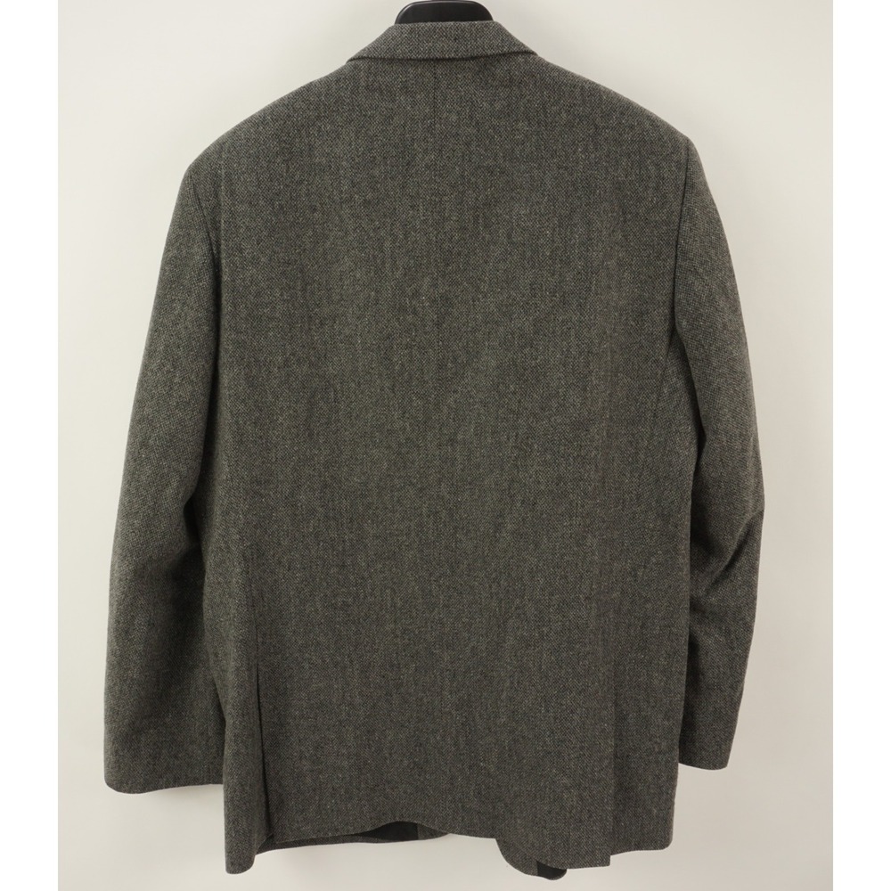 Debenhams Flannel Wool Notch Lapel Two Button Sport Coat Men's 46L Gray Portugal - Picture 2 of 9